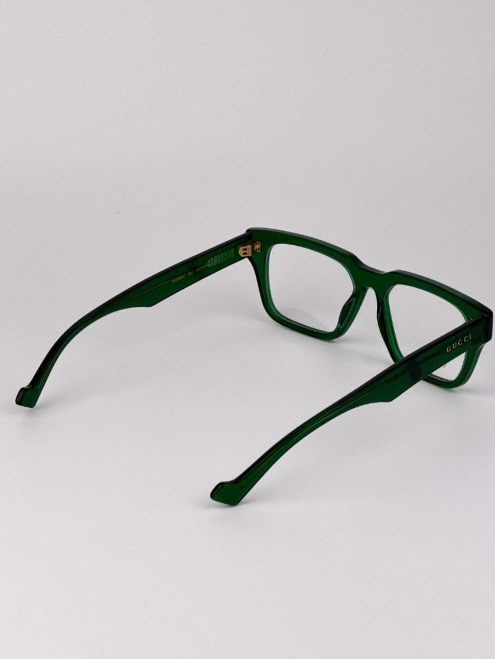 Gucci GG0963O 004 Rectangular Square Eyeglasses Transparent Green NEW AUTHENTIC - Picture 5 of 9